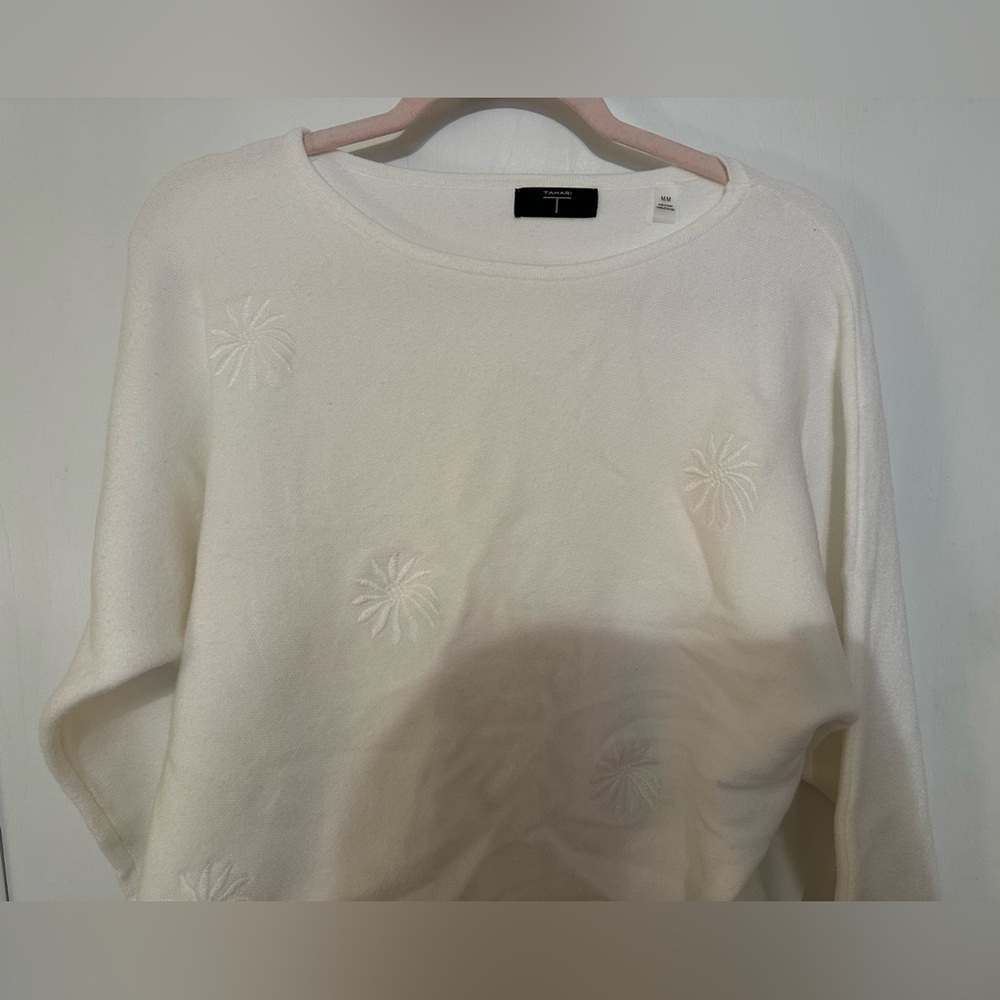 white sweater